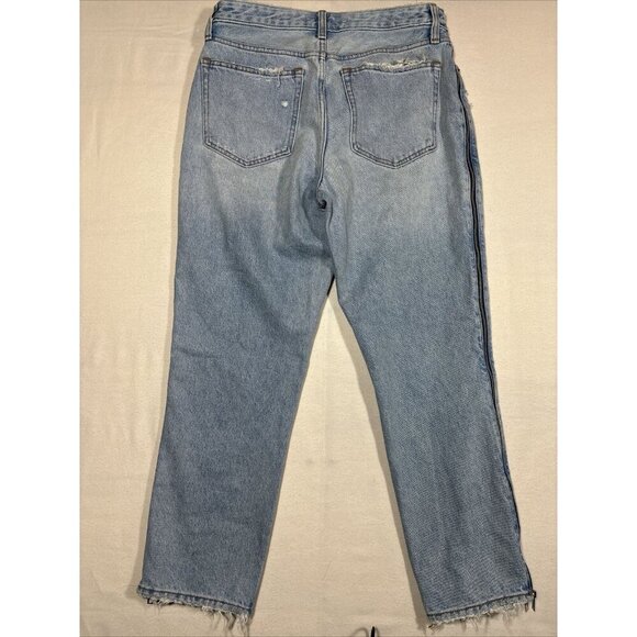Abercrombie & Fitch Side Zip Annie High Rise Girlfriend Jeans Size 30 / 10 - Picture 4 of 4